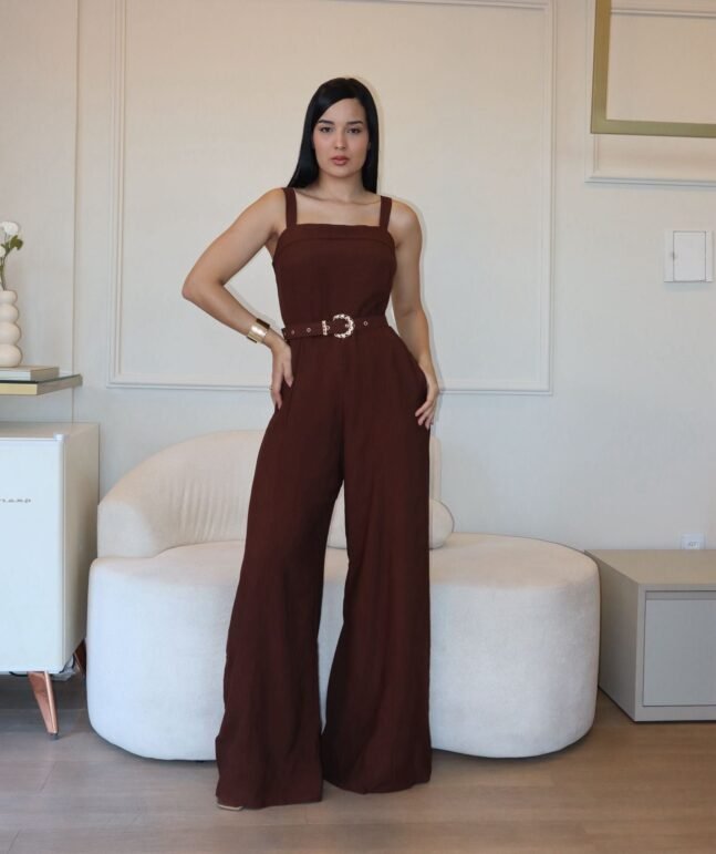 Macacão Luiza Marrom