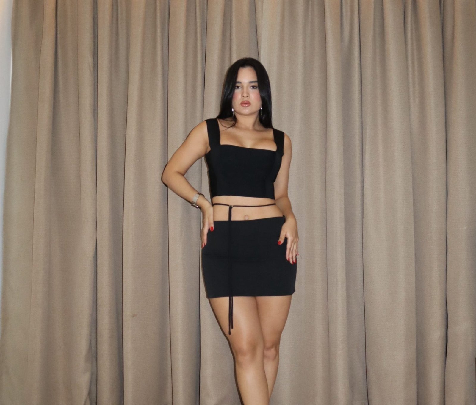 Cropped Bandagem Lily Preto